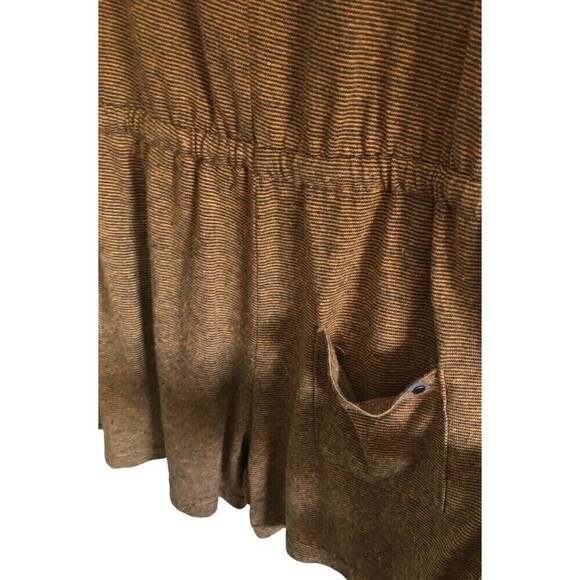 Prana Yellow Gray Shorts Romper Women's Small Hemp One Piece Sleeveless NEW - Picture 5 of 6